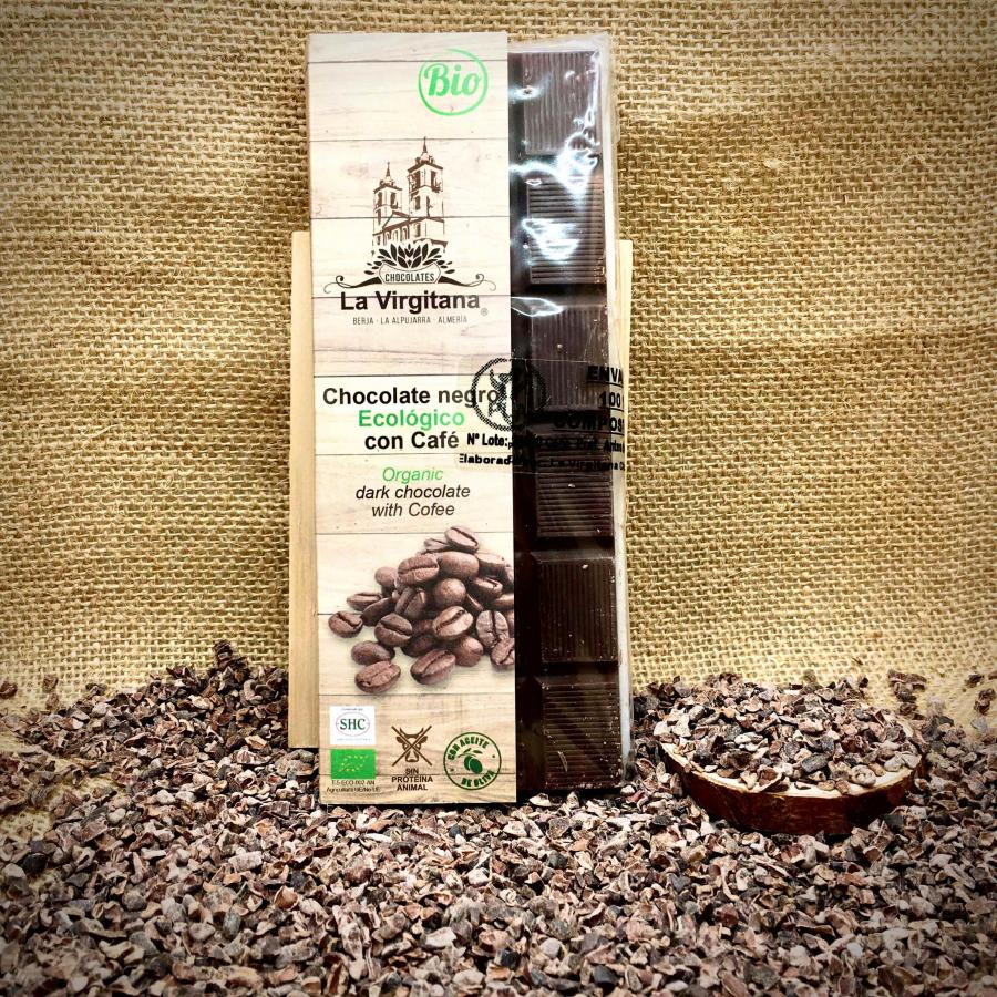 Chocolate negro ecológico con café l Delicias a granel
