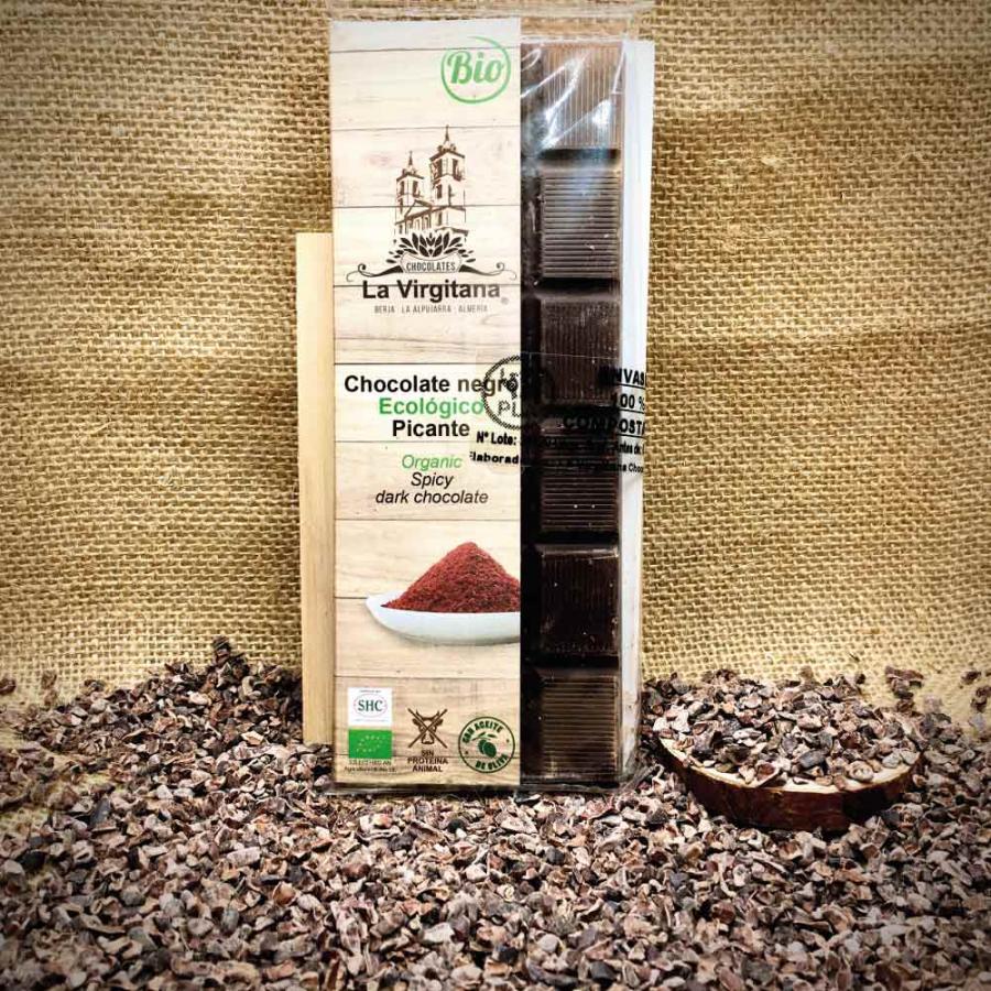 Chocolate Negro Ecológico Picante | Delicias a Granel